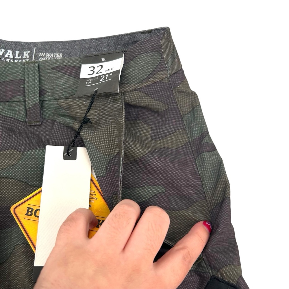 NWT Rip Curl Men’s Green and Gray Camo Boardwalk Hybrid Shorts Waist 32 - Picture 3 of 12